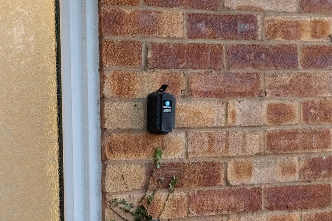 Happy family in their home